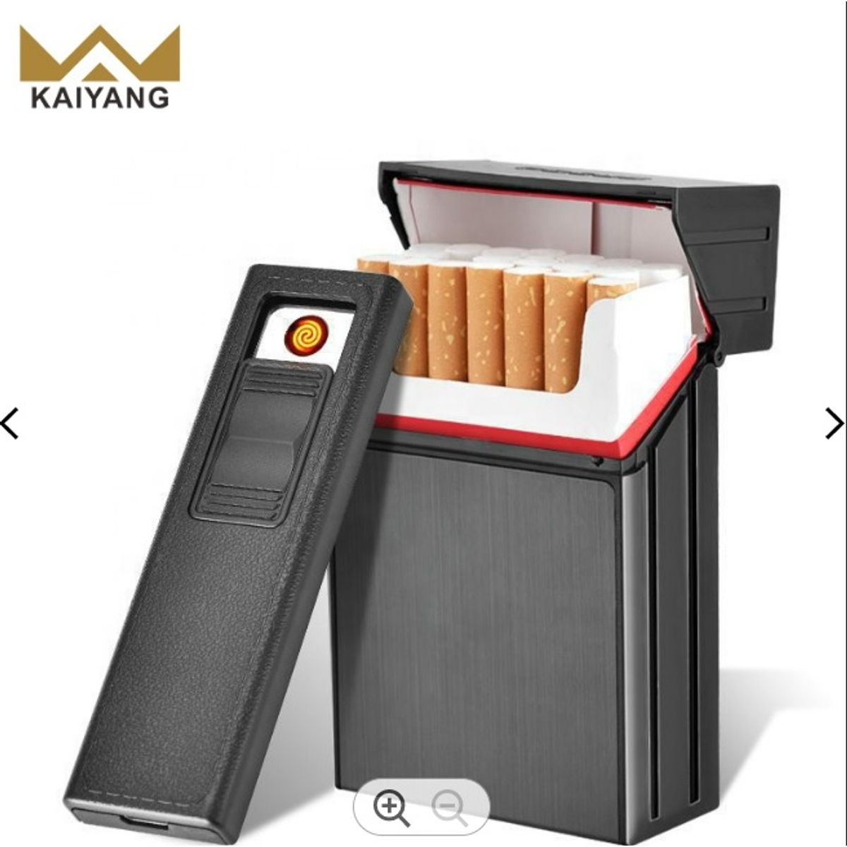 GENERICO - Encendedor Electrónico Recargable Porta cigarrera Carga USB