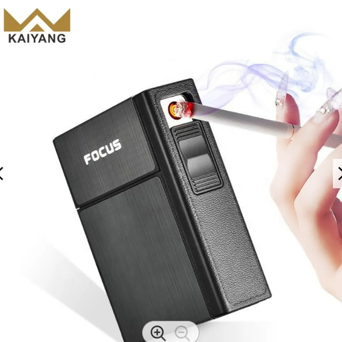 GENERICO - Encendedor Electrónico Recargable Porta cigarrera Carga USB