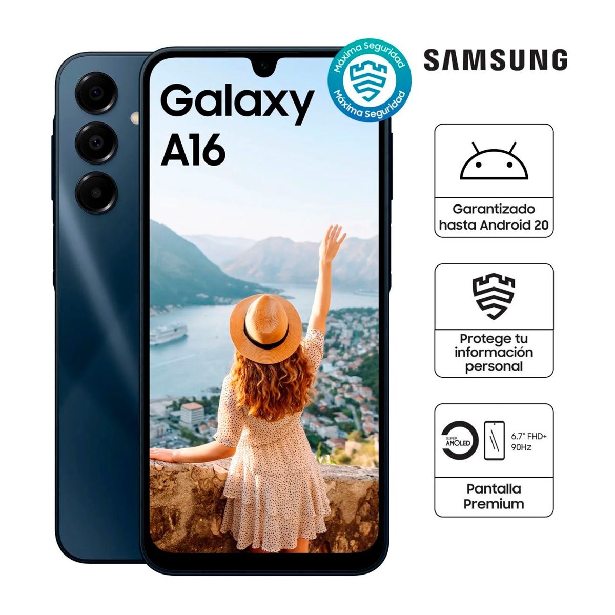 SAMSUNG - GALAXY A16 4G 4RAM 128GB NEGRO