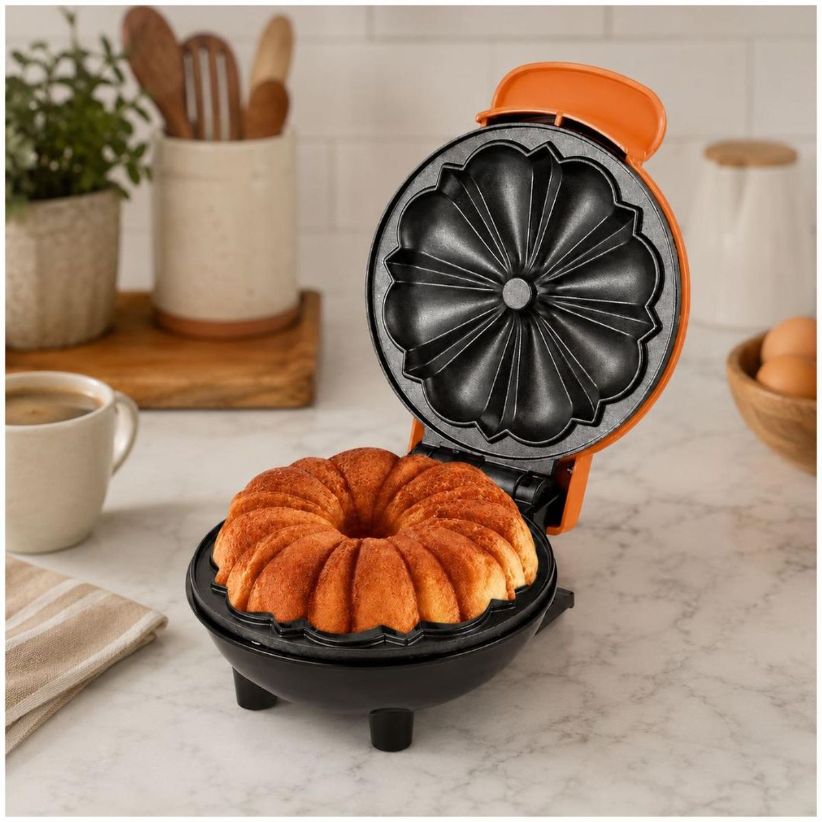 GENERICO - Sandwichera BOSNAK BSK-038 350W Antiadherente Tipo Flor Pasteles Cakes