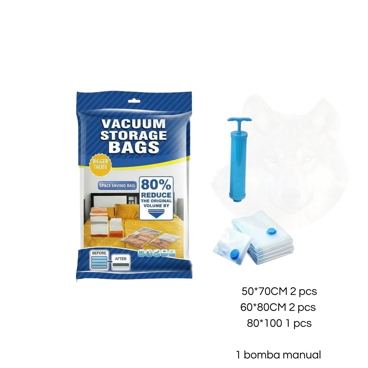 OEM - Set de 5 Bolsas al Vacío y Succionador