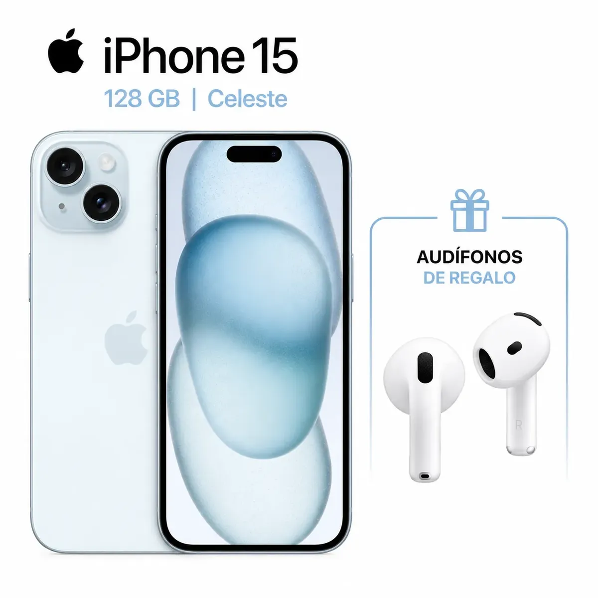 IPHONE 15 128GB CHIP FISICO + REGALO, marca APPLE - Foto Principal