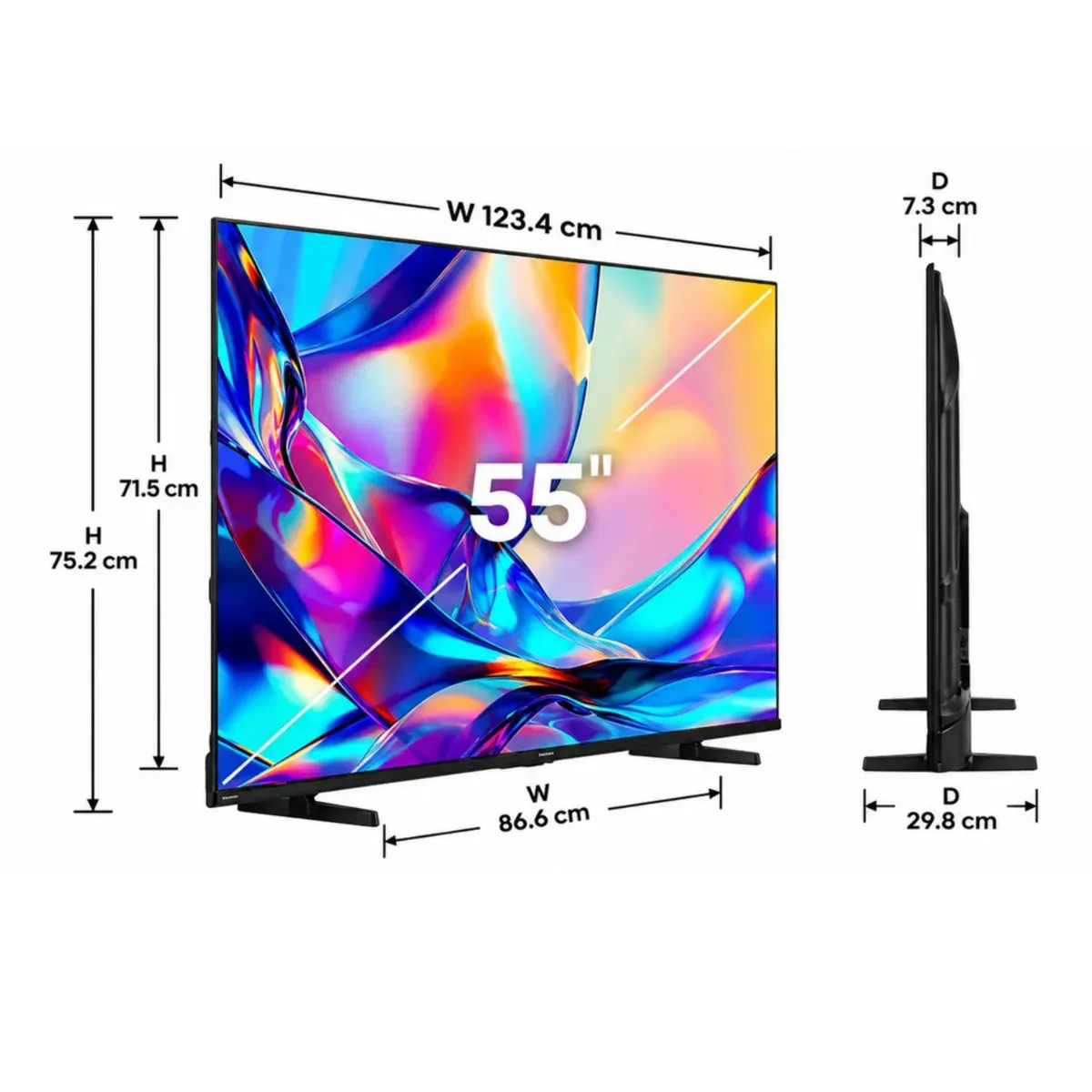 Hisense - Televisor Hisense Smart TV 55 QLED 4K UHD 55QD5SV + Antena Digital Gratis