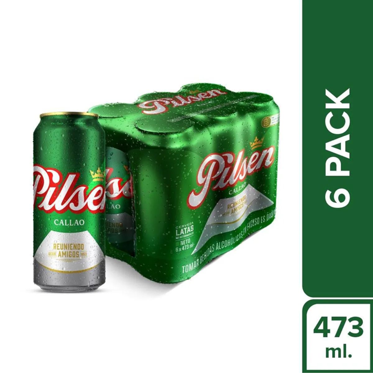 PILSEN CALLAO - Cerveza Pilsen Sixpack Lata 473 mL