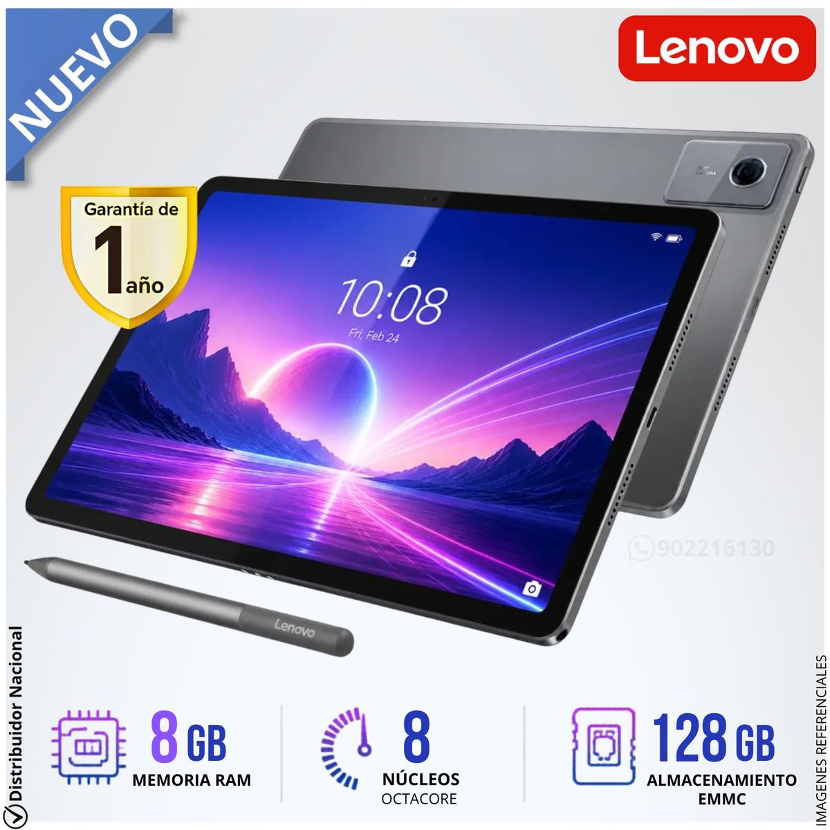 LENOVO - Tablet LENOVO IDEA TAB 11" 2.5K Mediatek Dimensity 6300 128GB 8GB DDR4 RAM Incluye Pen - ZAFR0928US