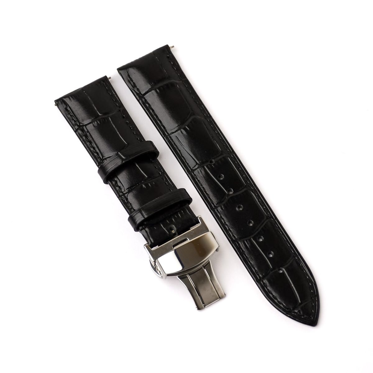 GENERICO - Correa Cuero Mariposa para Samsung Watch 7 - Negro