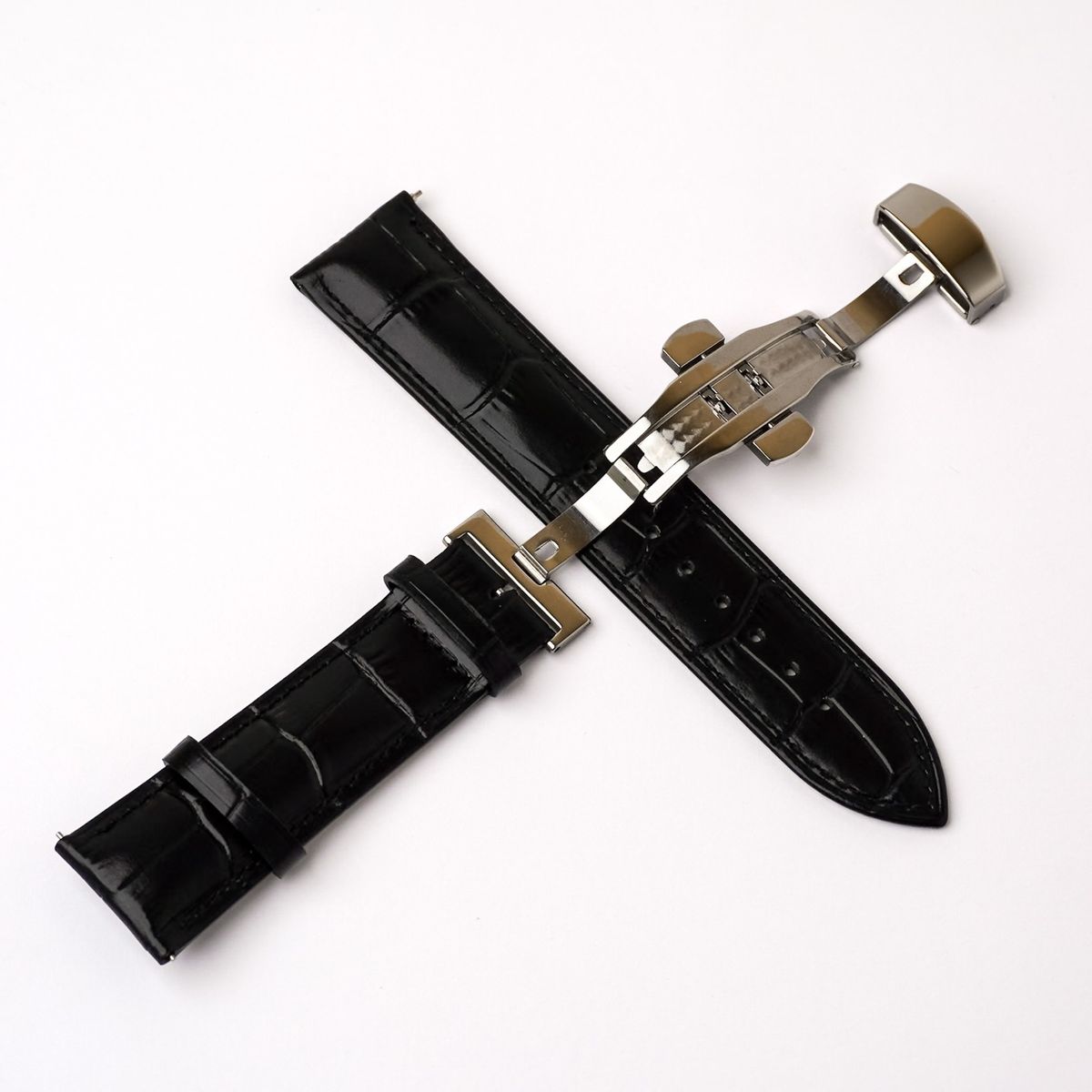 GENERICO - Correa Cuero Mariposa para Samsung Watch 7 - Negro