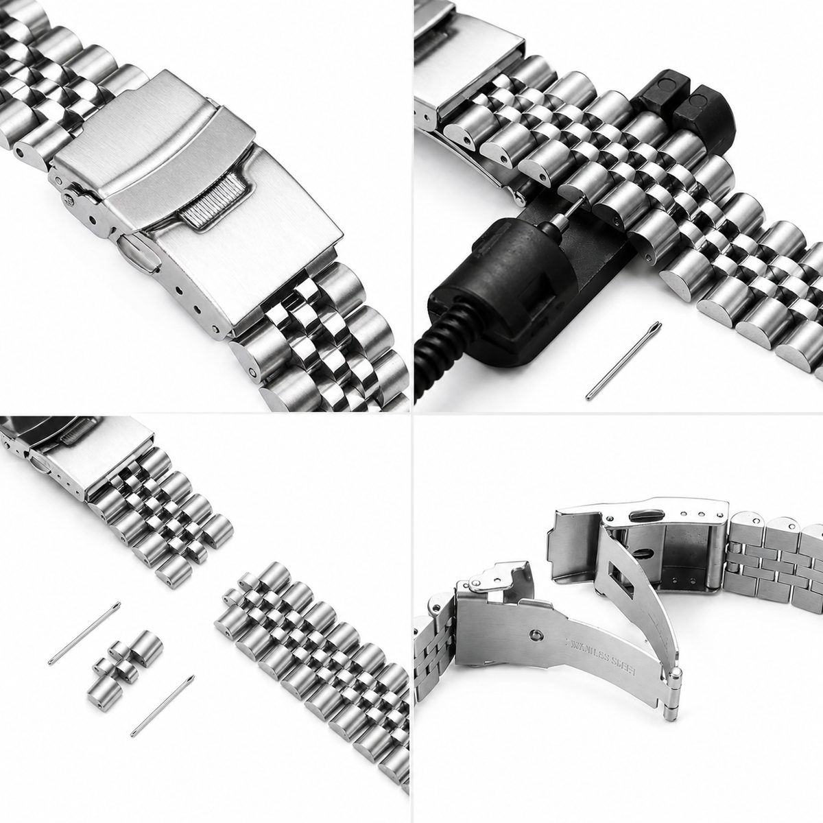 GENERICO - Correa Acero Jubilee para Samsung Watch Ultra 1 - 2 - Plata