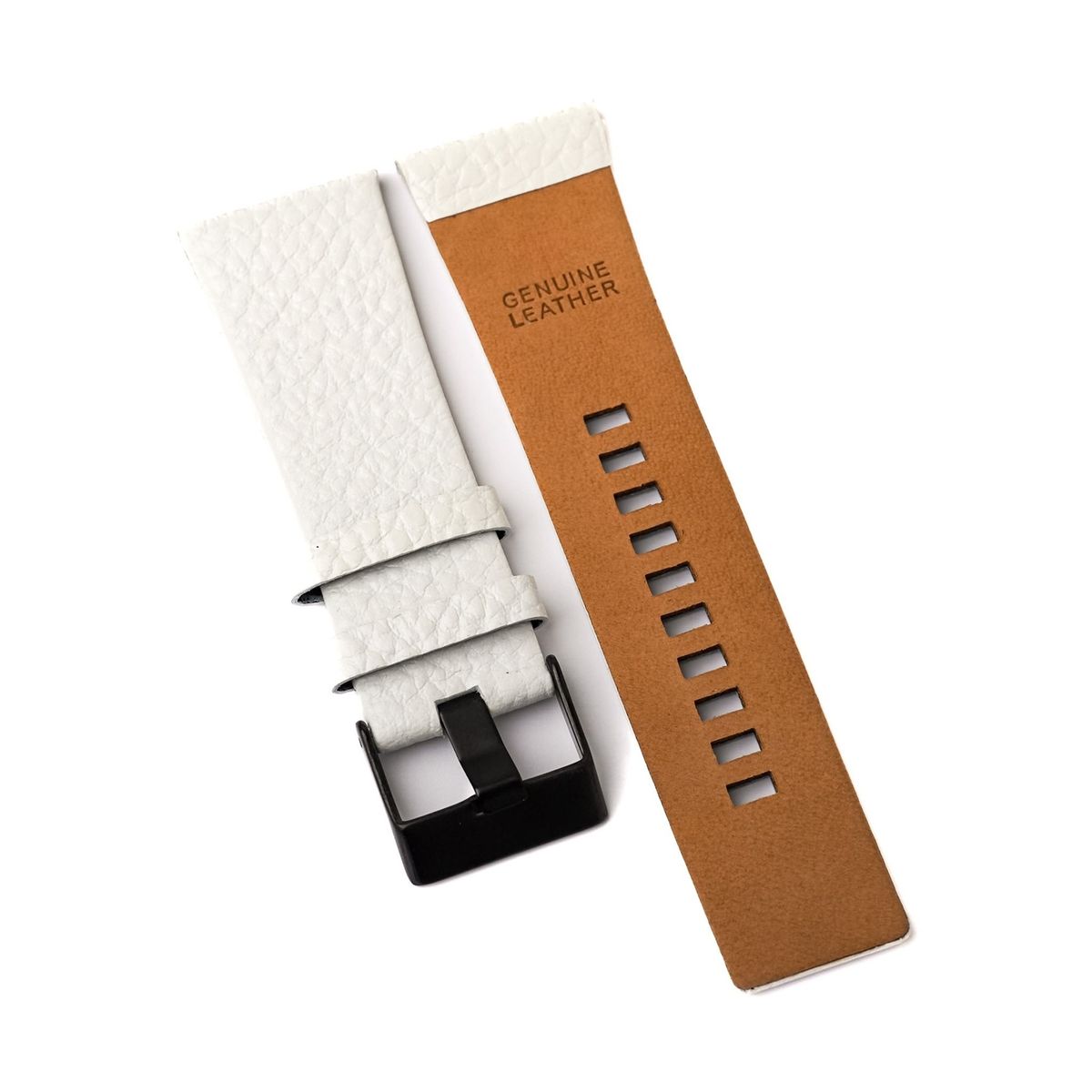 GENERICO - Correa Cuero para Reloj Diesel - Ancho 28mm - Blanco