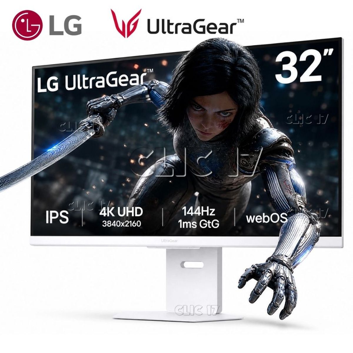 LG - Monitor Gamer LG UltraGear 32G810SA-W 32 4K UHD IPS 144Hz Smart webOS