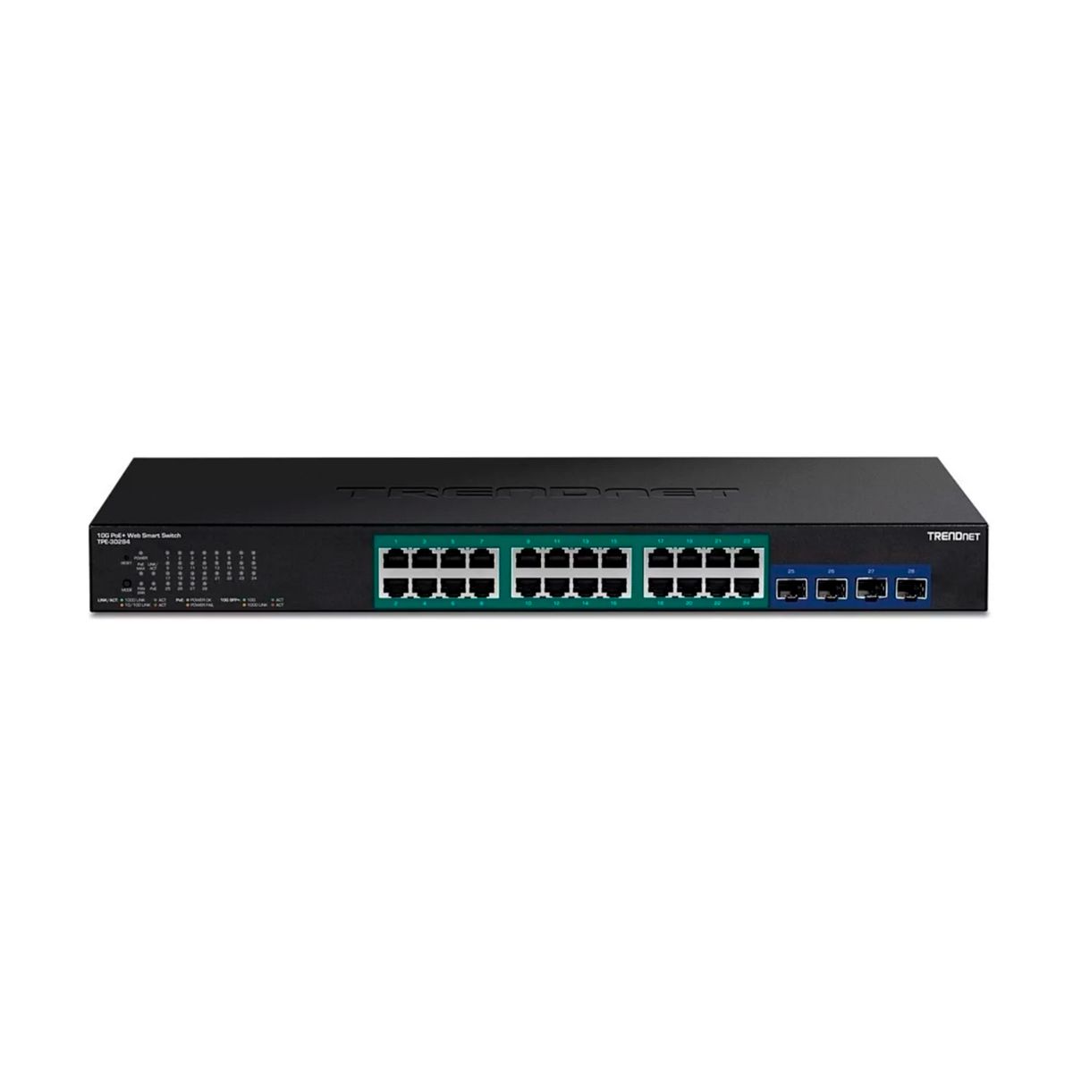 TRENDNET - SWITCH TRENDNET DE 24 PUERTOS GIGABIT POE Y 4 SFP 10G l P-N TPE-30284