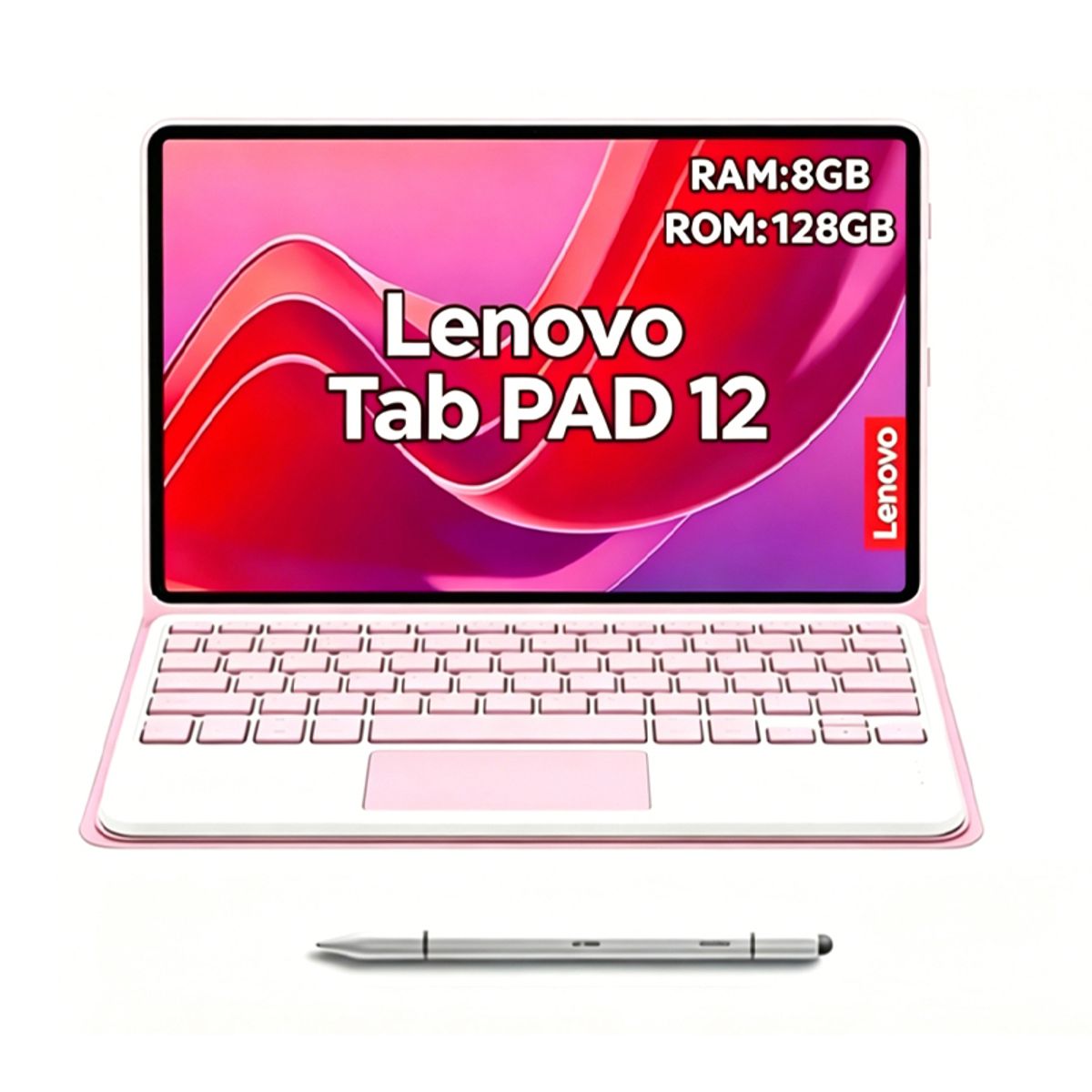 LENOVO - Lenovo Tablet Pad Plus 12 Idea Tab Plus 8GB+128GB WiFi Y Lápiz táctil+Teclado Rosa
