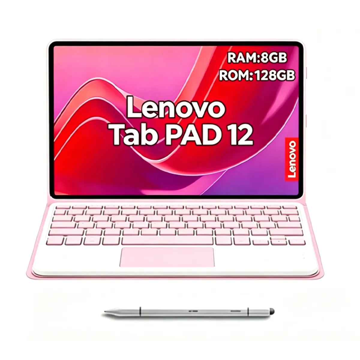 LENOVO - Lenovo Tablet Pad Plus 12 Idea Tab Plus 8GB+128GB WiFi Y Lápiz táctil+Teclado Rosa