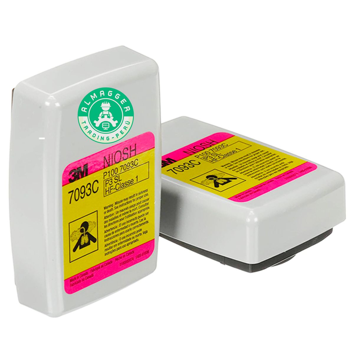 3M - Filtro 3M 7093C P100 Contra Partículas & Vapor Orgánico - Protección Respiratoria