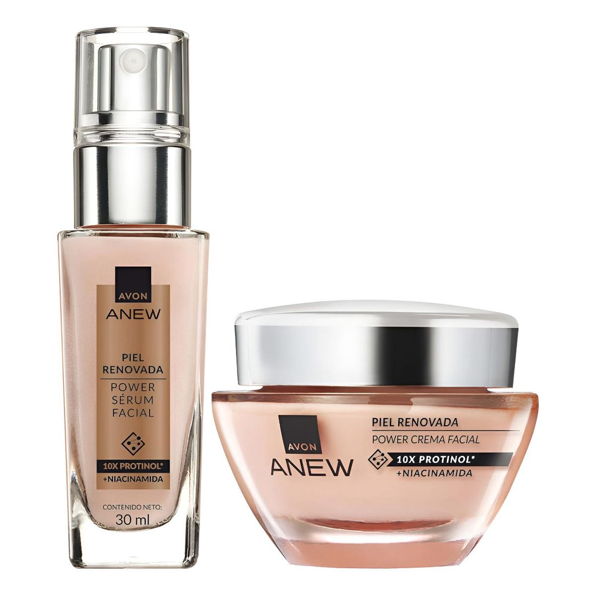 AVON - Anew Power Kit X 2 Crema Facial Con Serum Facial