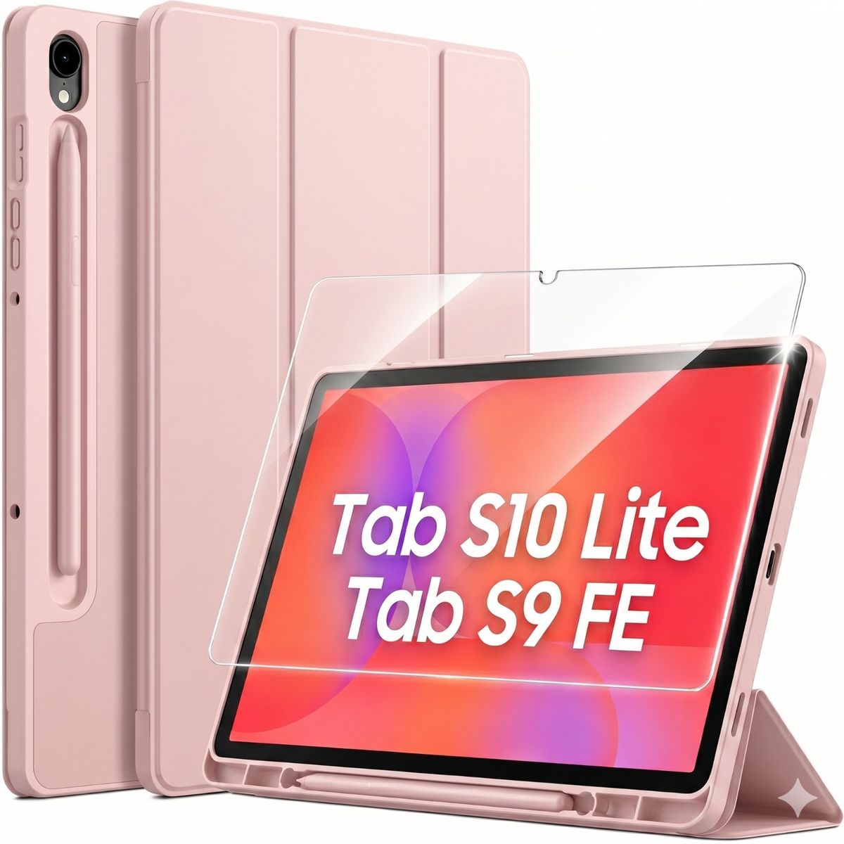 GENERICO - MICA + Funda Case para Galaxy Tab S10 Lite S10 FE S9 FE con Porta S Pen