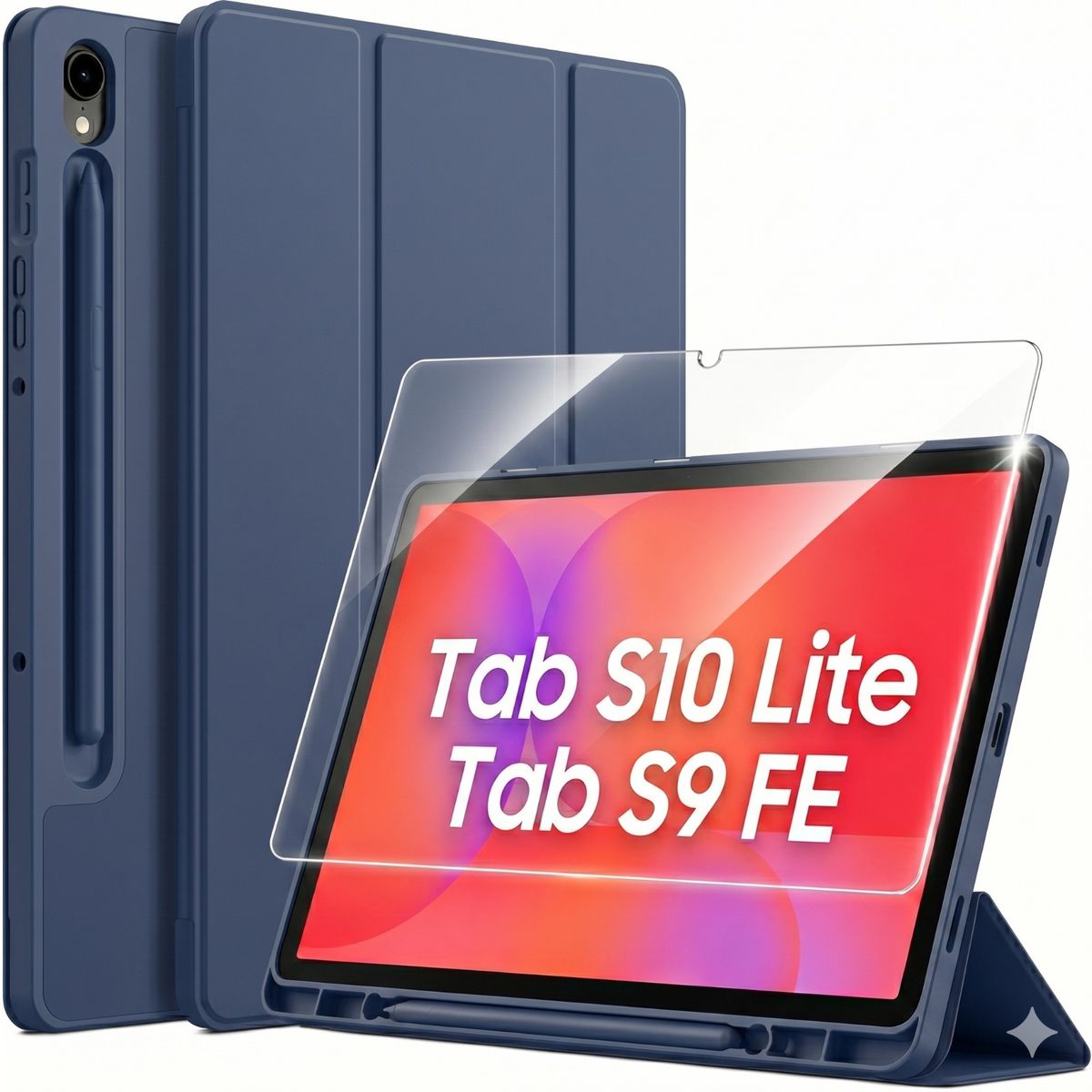GENERICO - MICA + Funda Case para Galaxy Tab S10 Lite S10 FE S9 FE con Porta S Pen