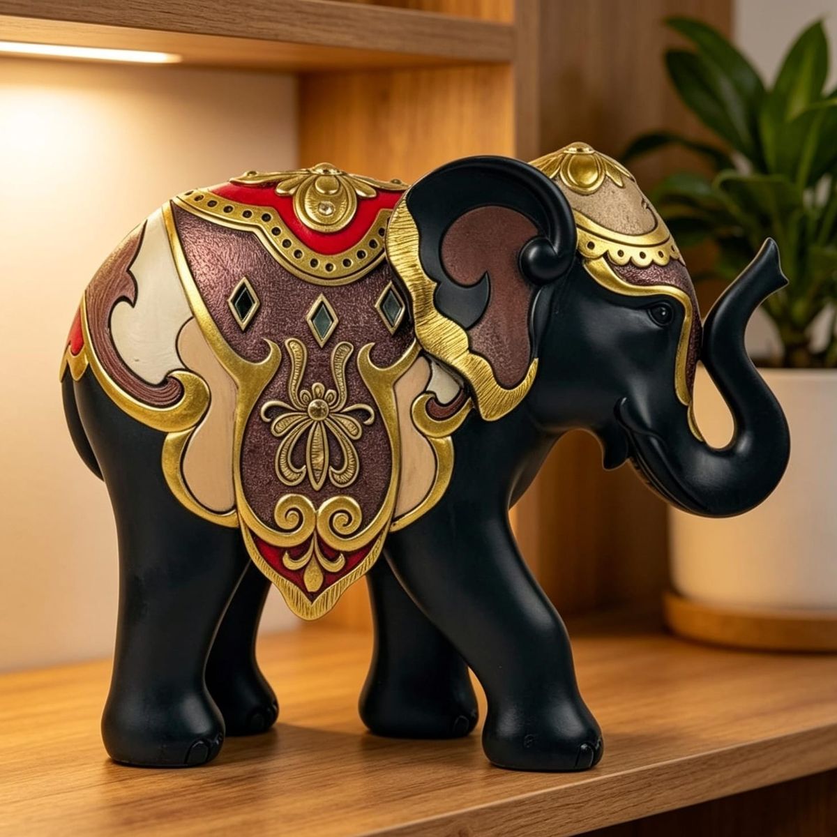 Adorno Elefante Ornamental Oscuro Decor 28x9.5x23 cm, marca CONCEPT - Foto Principal