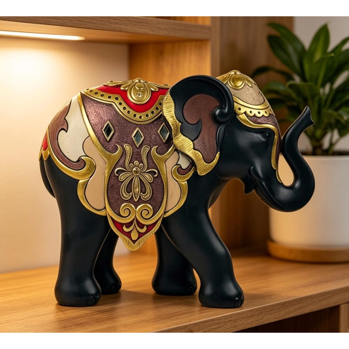 Adorno Elefante Ornamental Oscuro Decor 28x9.5x23 cm, marca CONCEPT - Foto Principal