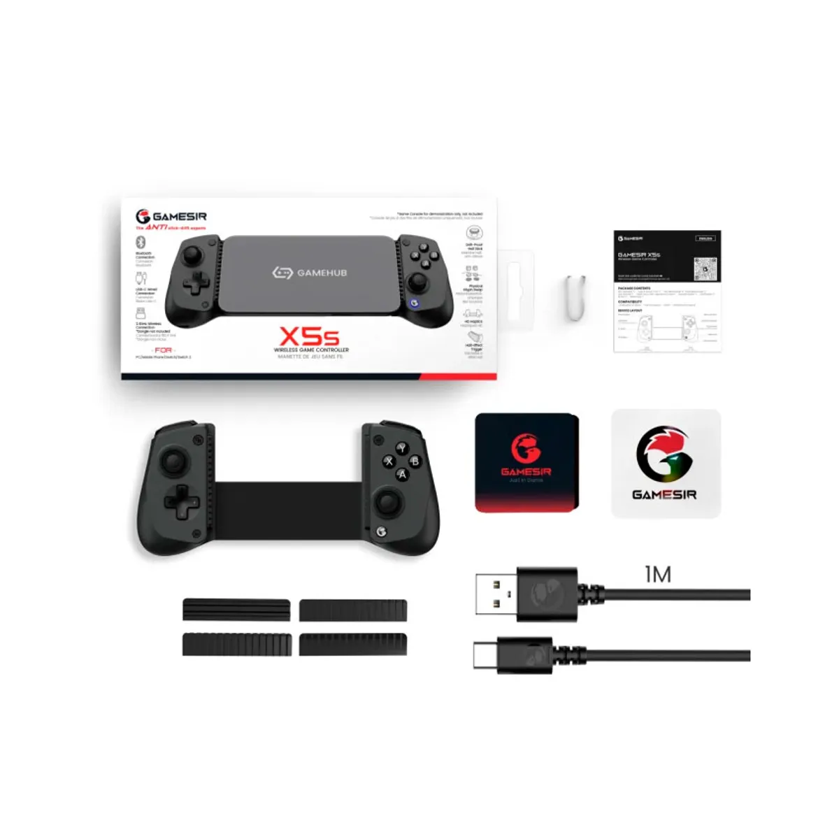 GAMESIR - GameSir X5S Inalámbrico GRAY para Switch, PC y Android