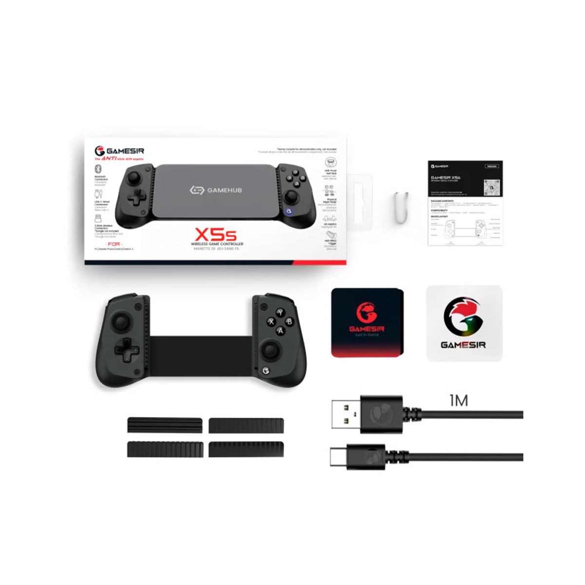 GAMESIR - GameSir X5S Inalámbrico GRAY para Switch, PC y Android