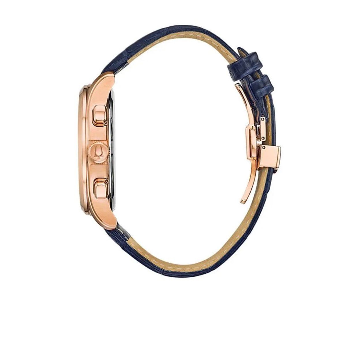 Bulova - RELOJ BULOVA WILTON CRONOGRAFO ORO ROSA Y AZUL