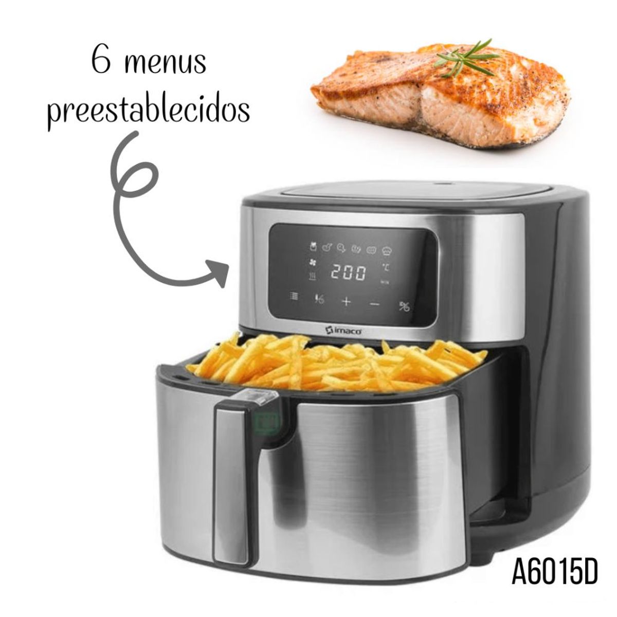 Imaco - Freidora de Aire Digital Turbo Imaco de 6Lt - AF6015D