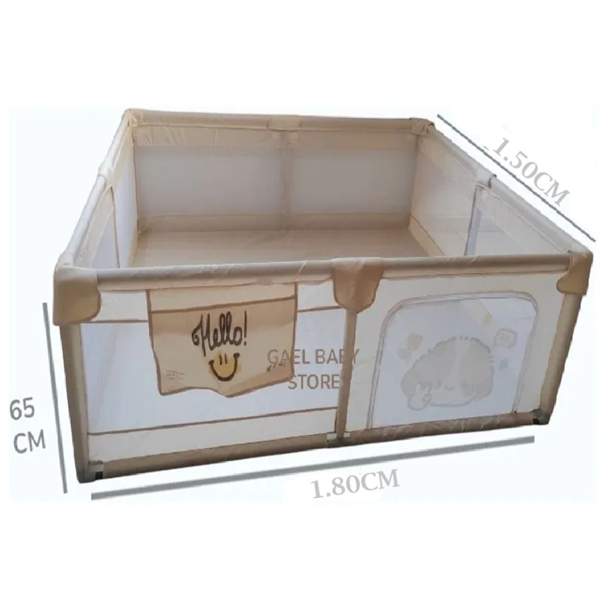 BABY HAPPY - Espacio idea Corral Maya para bebe 1,50x1,80 con diseño Gris