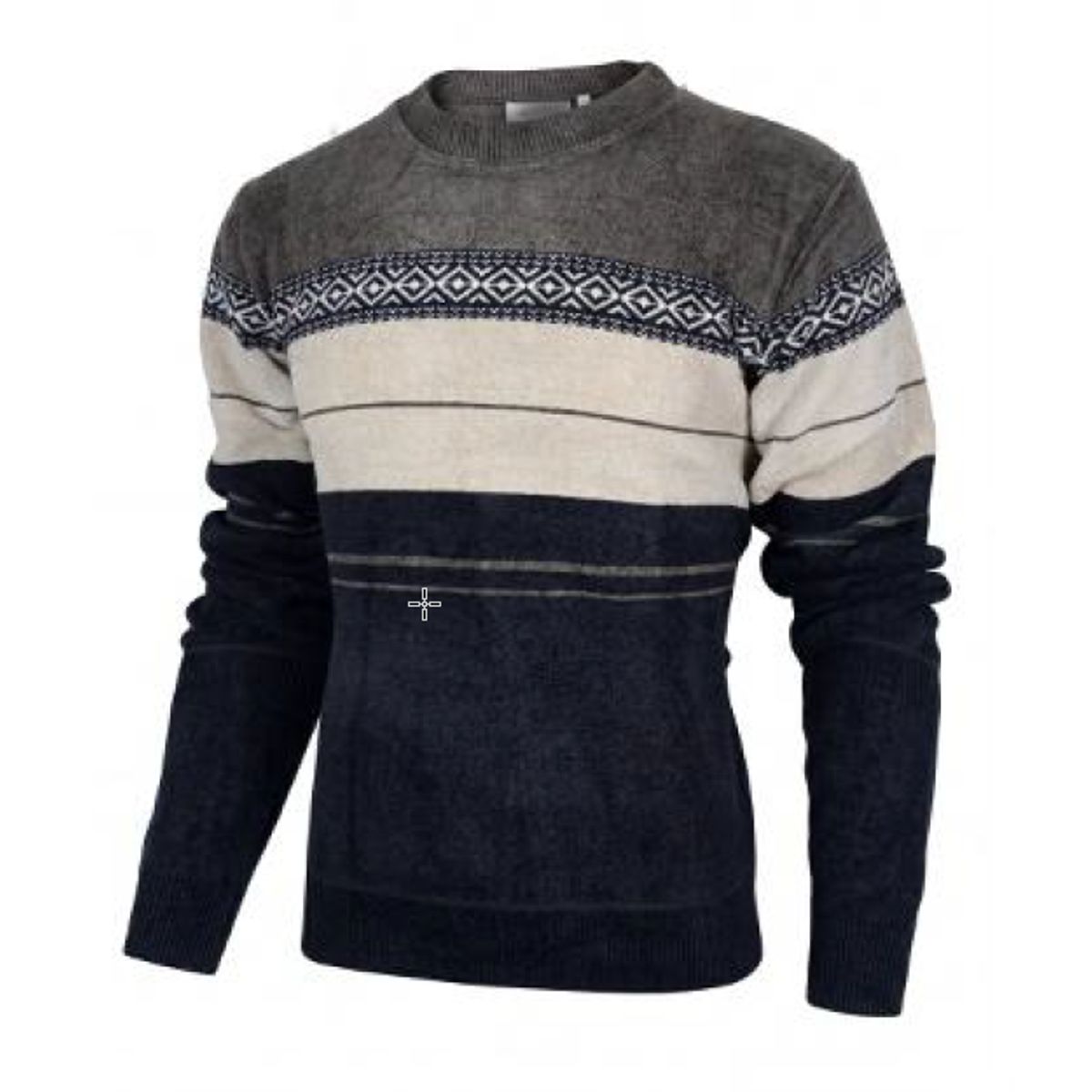 GENERICO - Chompa Tejida Hombre Afelpada Importada Cuello Redondo Abrigadora Invierno Premium