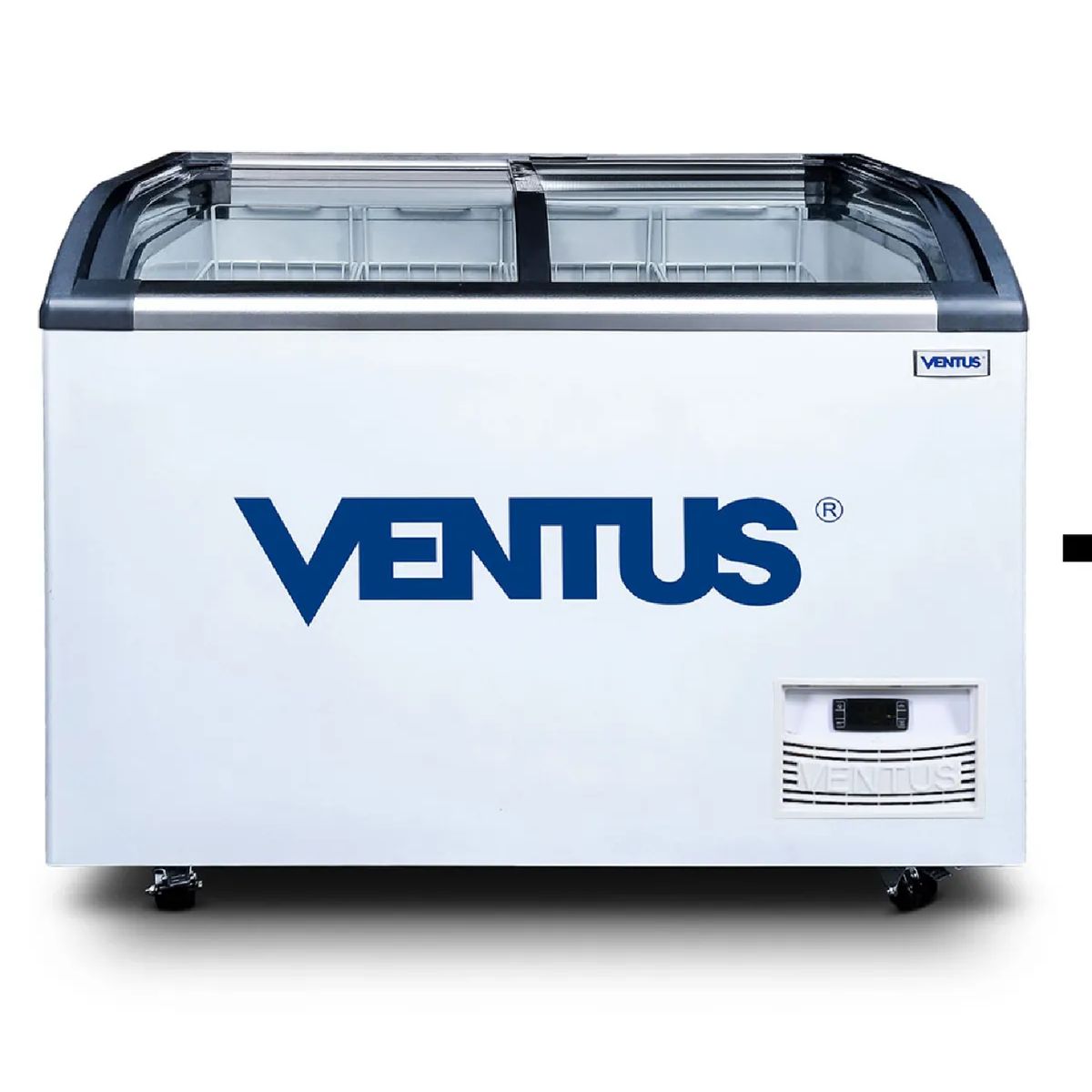 Ventus - Congeladora Ventus CTV-320Q PRO 320L Dual Tapa de Vidrio Curvo - Blanco
