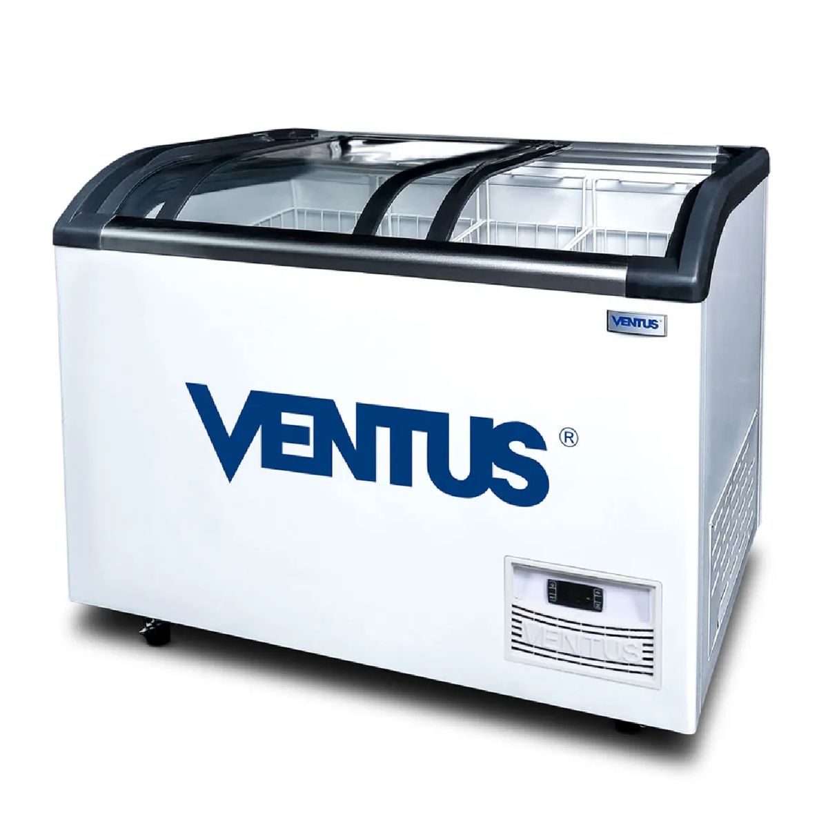 Ventus - Congeladora Ventus CTV-320Q PRO 320L Dual Tapa de Vidrio Curvo - Blanco