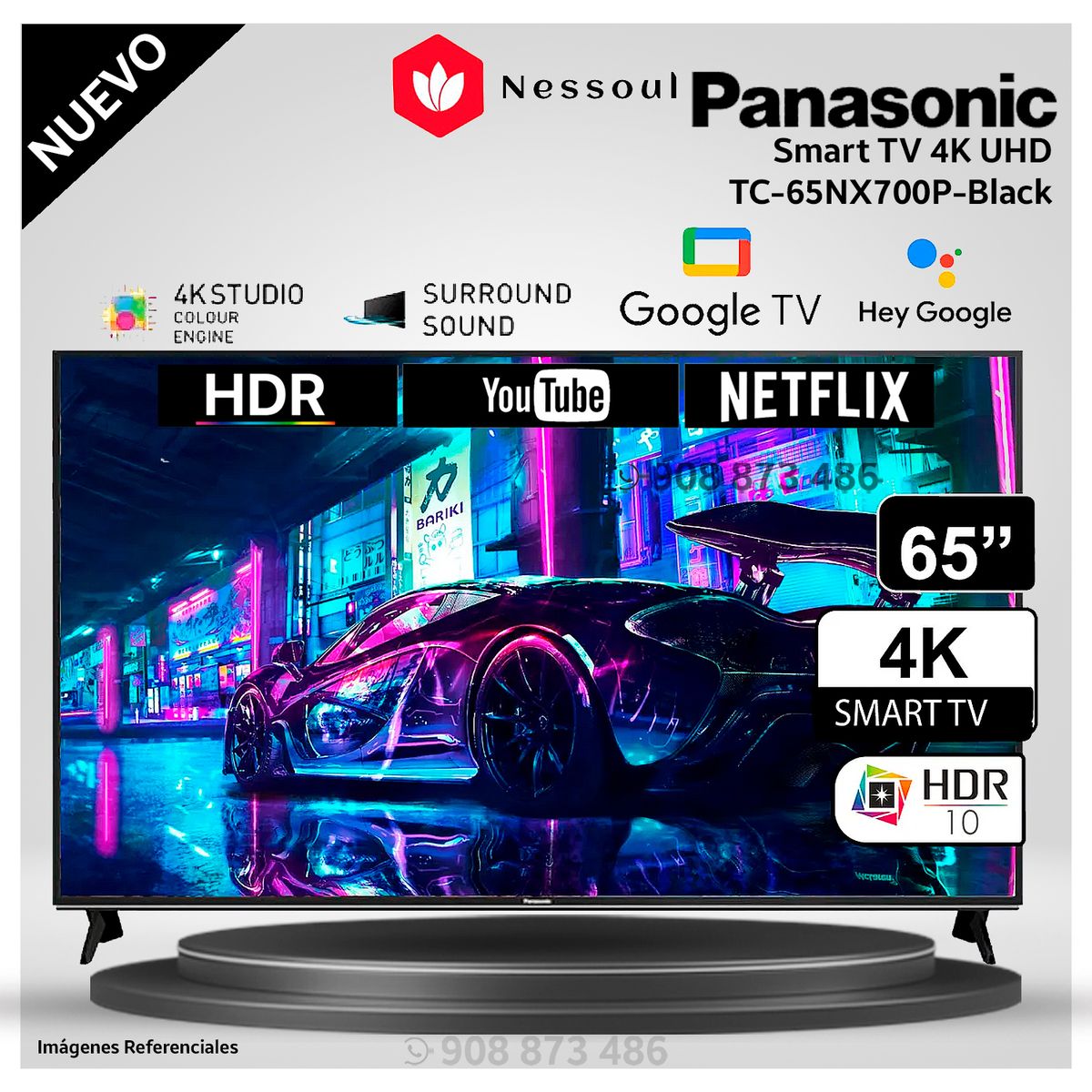 Panasonic - Televisor Panasonic Smart TV 65 LED 4K UHD TC-65NX700P - Modelo Nuevo