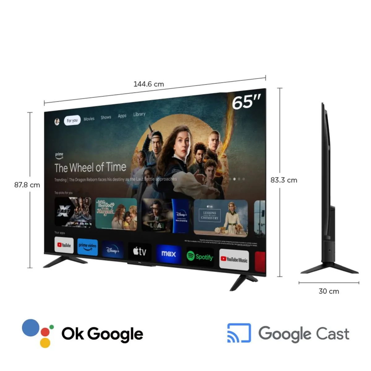 TCL - Televisor Smart 4K 65 Pulgadas TCL LED 65P6K 2025