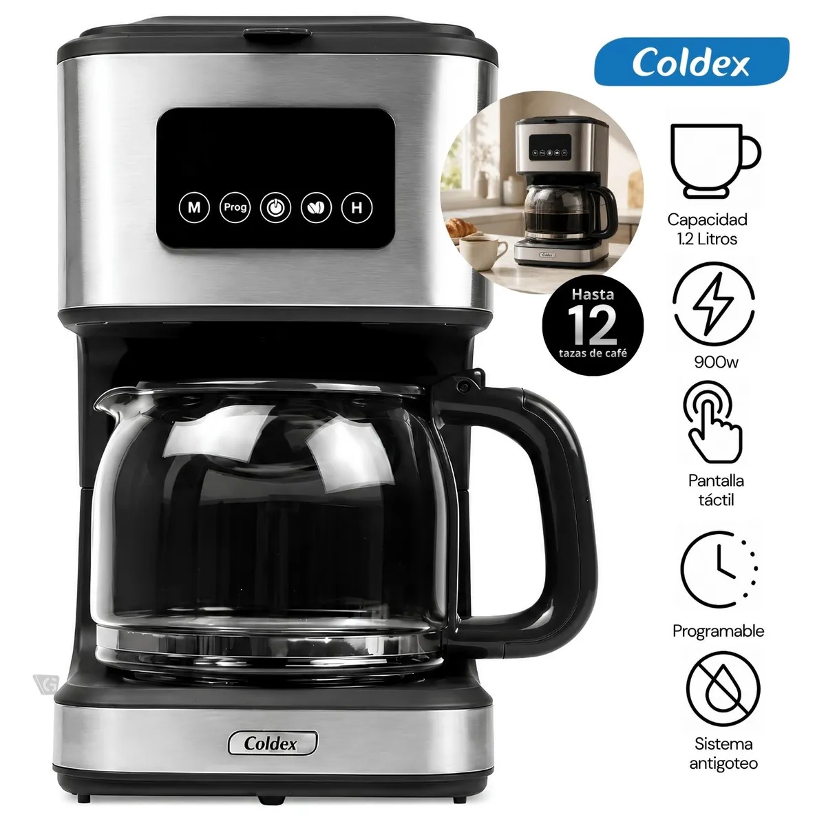 OSTER - Cafetera Digital Coldex 12 Tazas – CX CAF12D
