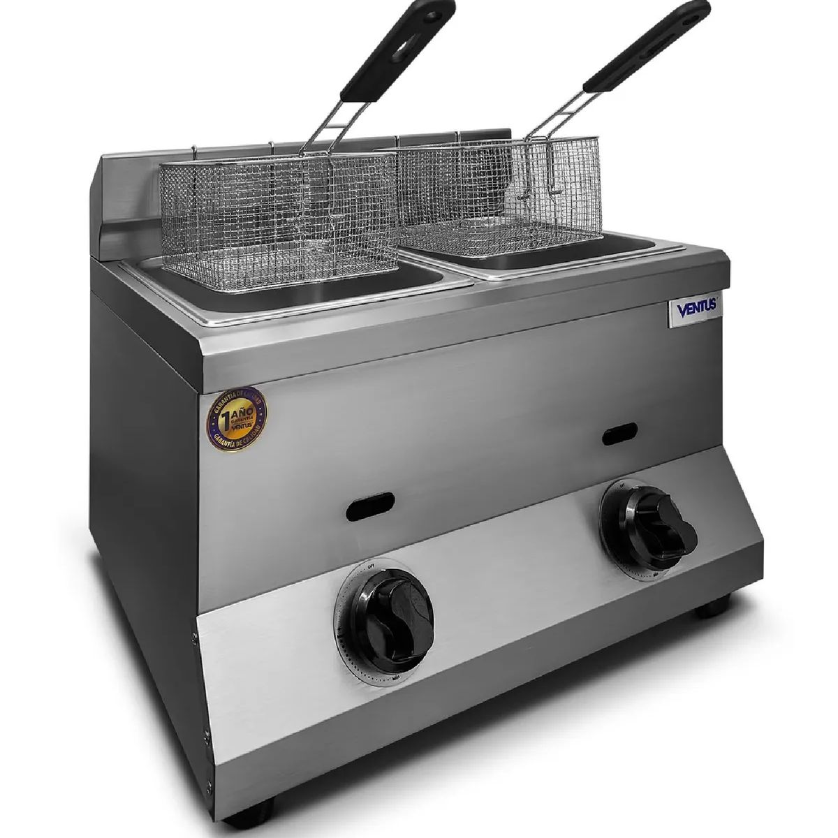 Freidora a Gas Doble Sobremesa Ventus VFSG-072 8.5L Inox, marca Ventus - Foto 2
