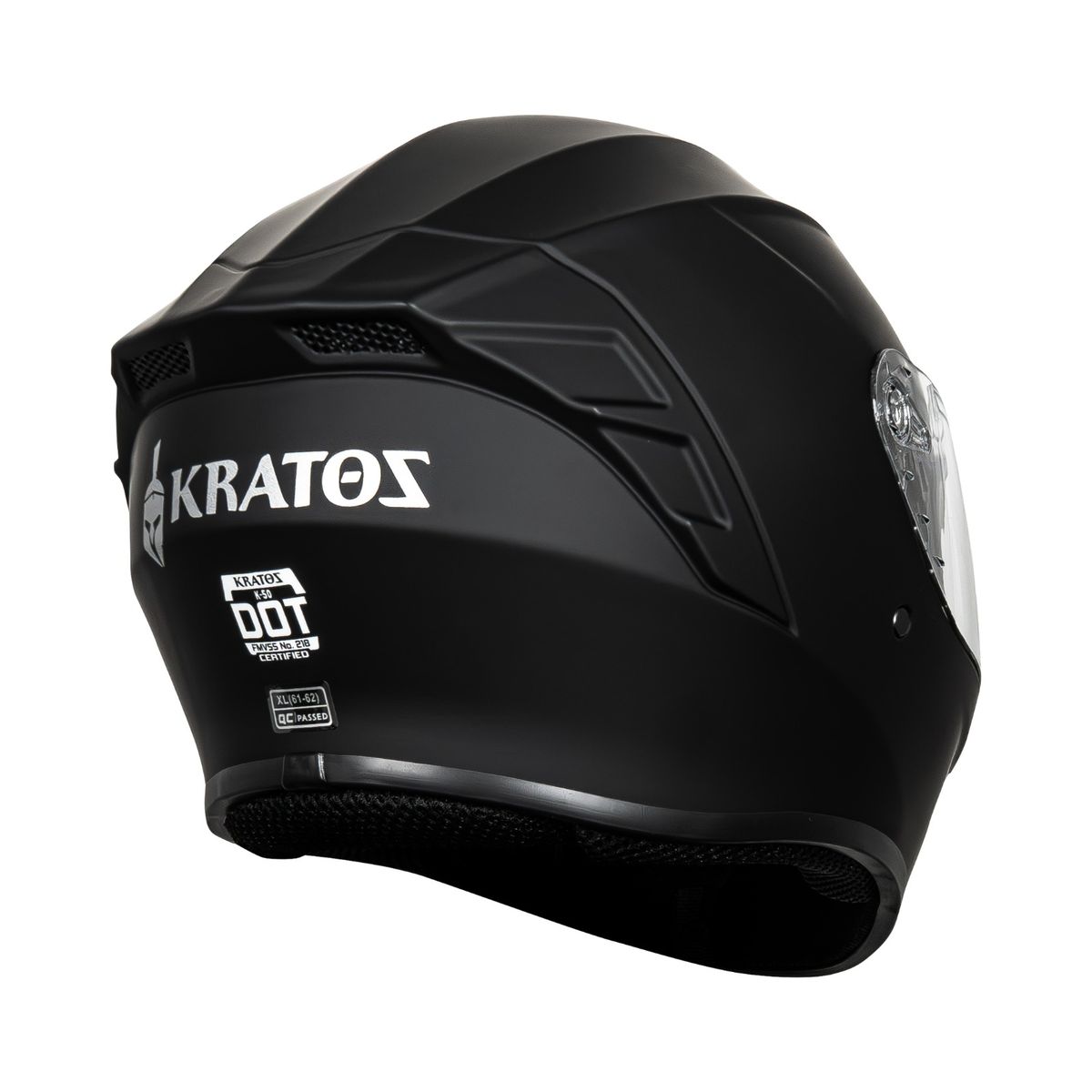UNIVERSAL - Casco integral para moto KRATOZ K50 CC negro mate  DOT