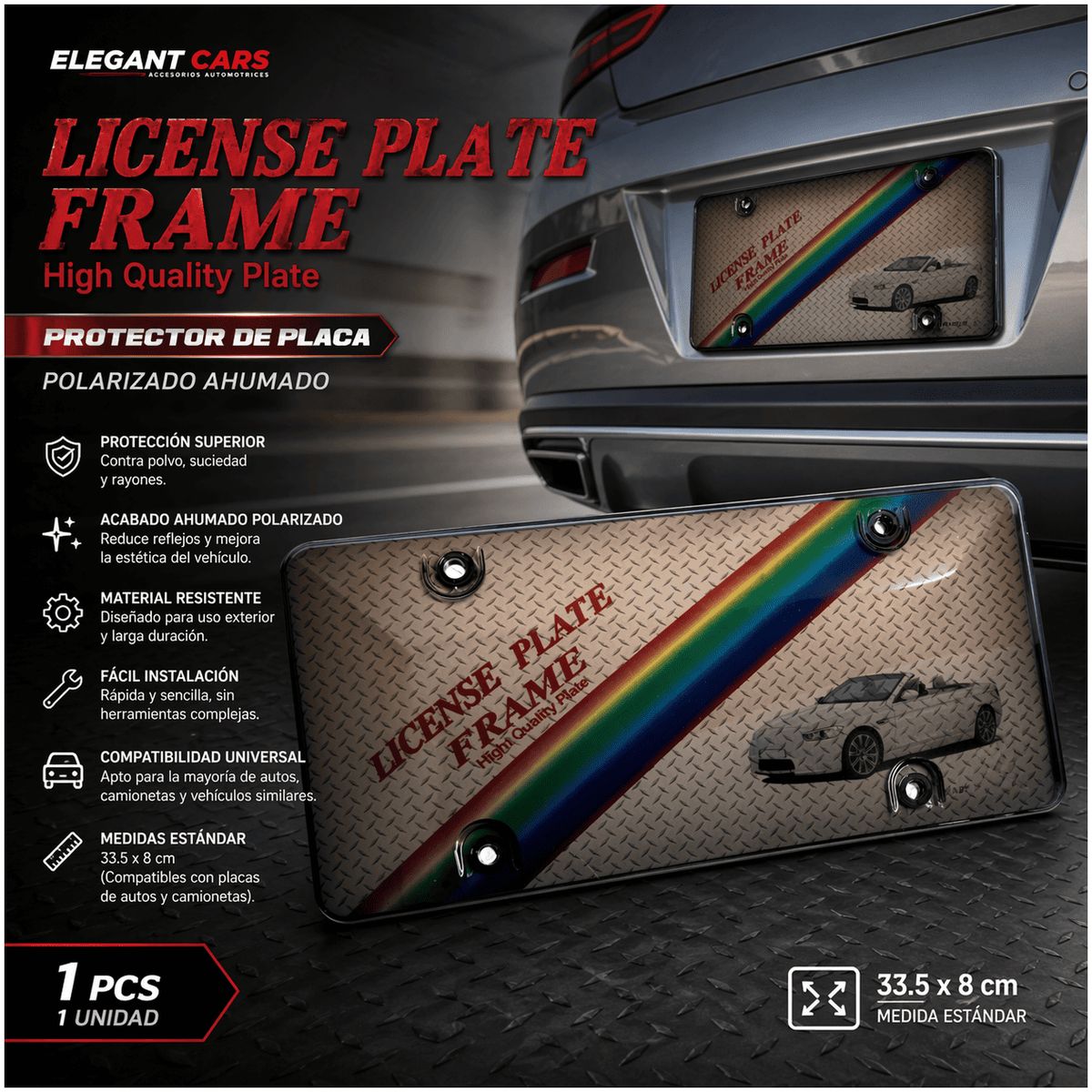 JET - Mica Protectora De Placa Polarizada Deportivo