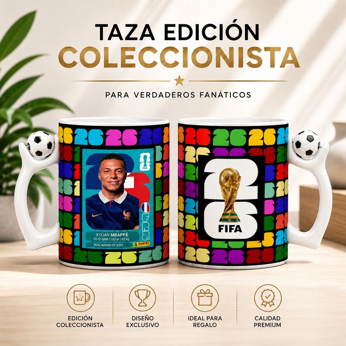 TAZA COPA MUNDIAL FIFA 2026 DE MBAPPE, marca GENERICO - Foto Principal
