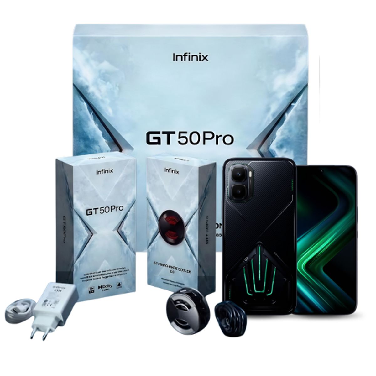 INFINIX - INFINIX GT 50 PRO 5G (CON EL KIT)- COLOR ABYSS BLACK-12+12 RAM+256GB-EQUIPO REGISTRADO.