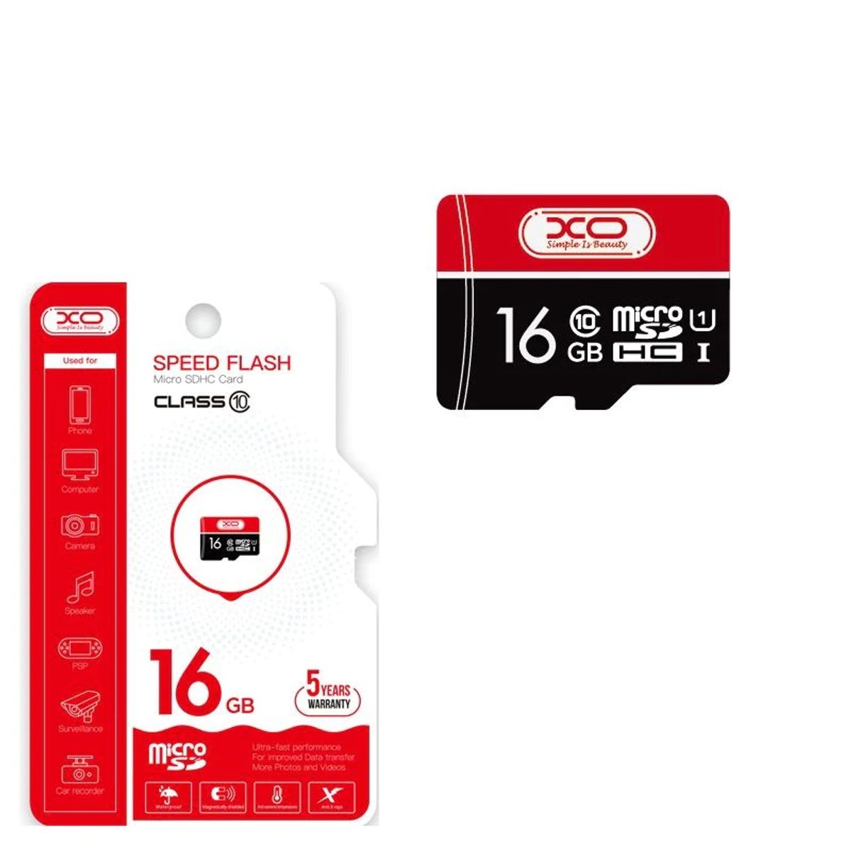 XO - Memoria MicroSD XO Mobile 16GB - Clase 10 - Alta Velocidad - Para Celular Cámara Tablet