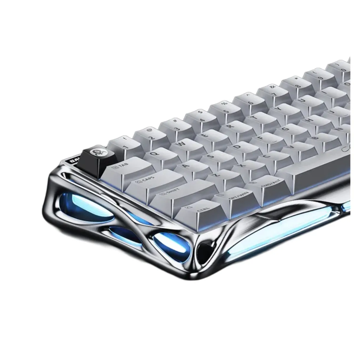 GRAVASTAR - Teclado GravaStar MERCURY V60 PRO HE Cableado Inglés CHROME SILVER - HALL EFFECT SWITCH