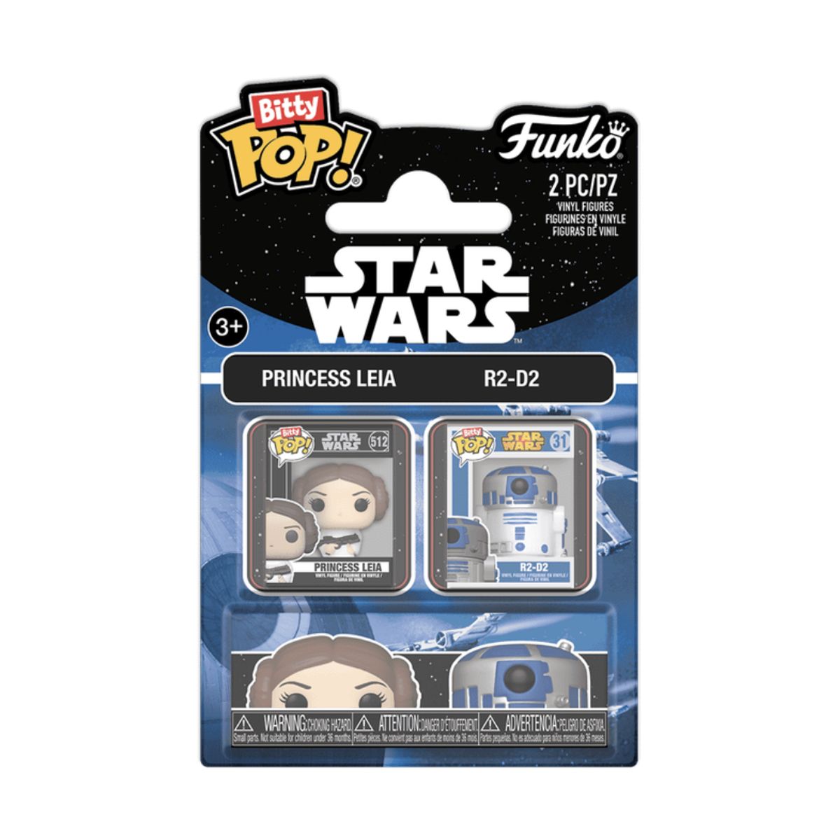 FUNKO - Princesa Leia y r2d2 Bitty Pop 2pack Star Wars