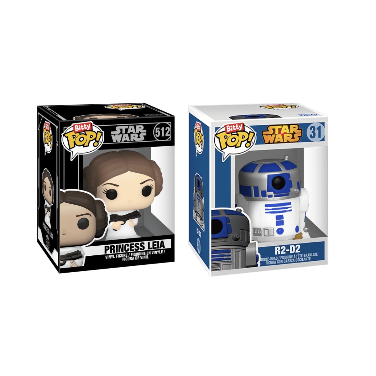 FUNKO - Princesa Leia y r2d2 Bitty Pop 2pack Star Wars