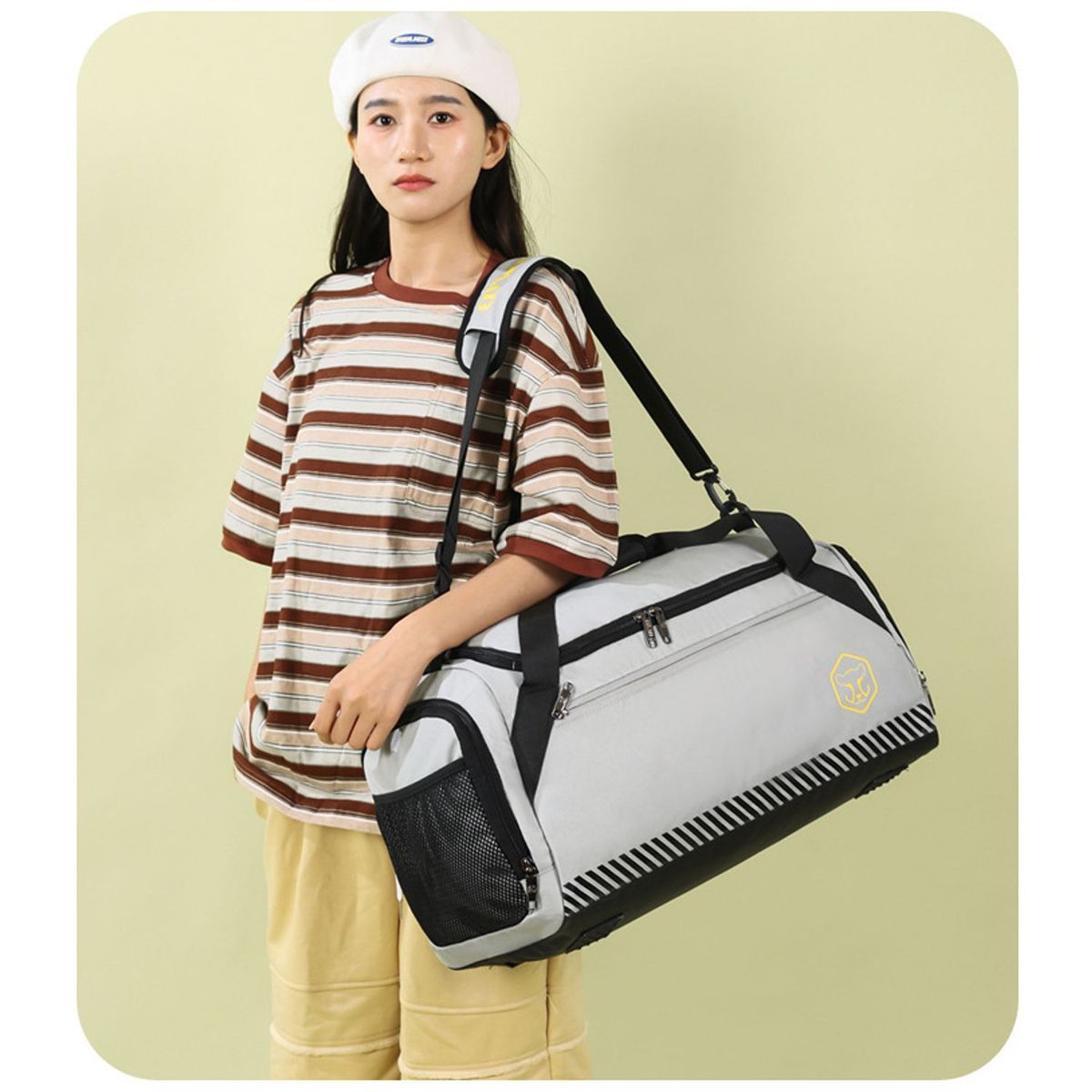 TIOZONEY - Bolsa Gran Capacidad Para Viajes Hombres Y Mujeres Deportes - Negro