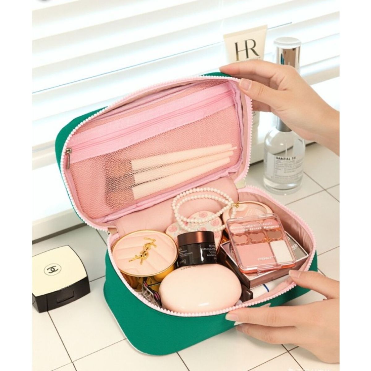 TIOZONEY - Cosmetiquero Travel Mujer-Verde