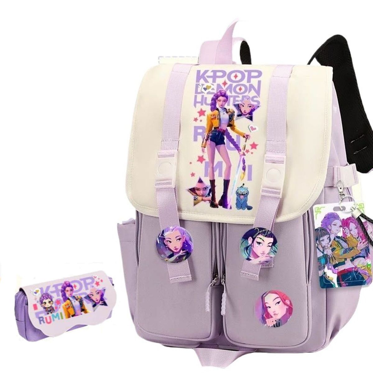 TIOZONEY - Juego de mochila escolar Kpop Las Guerreras K-pop Huntrix Cazadoras de demonios