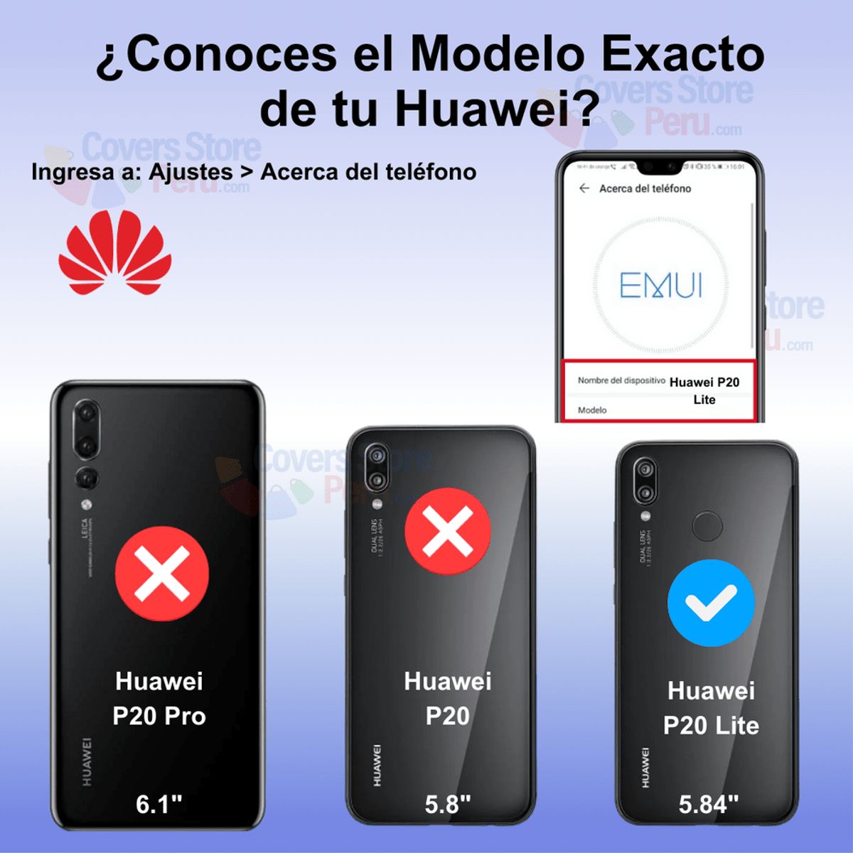 GENERICO - Funda Case para Huawei P20 Lite Flip Cover Lila