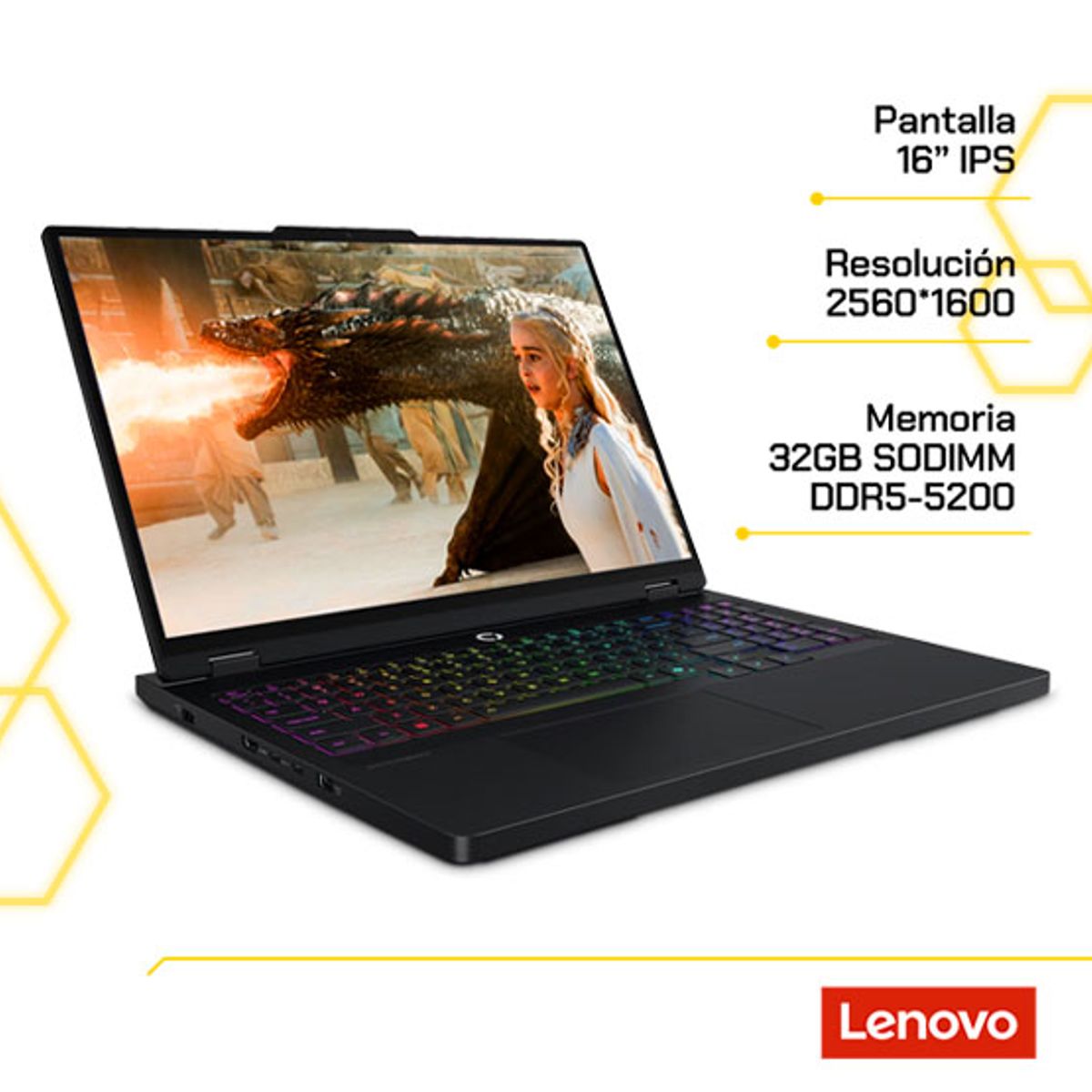 LENOVO - Laptop Legion Pro 5 16ADR10 Ryzen 9 RTX 5060 32GB 1TB SSD 16" WQXGA 240Hz