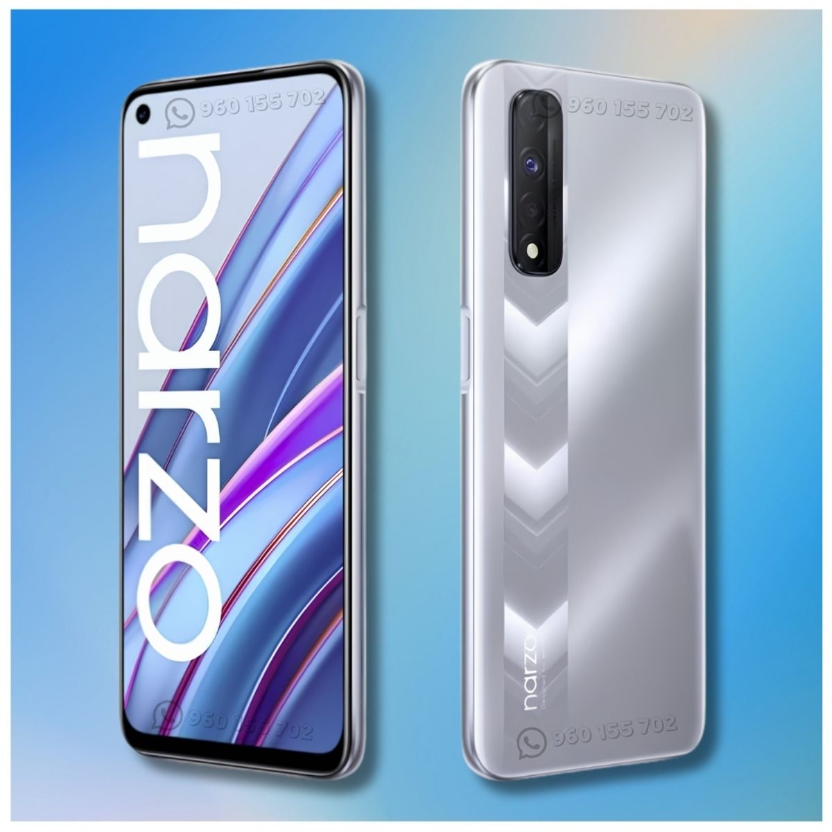 REALME - Celular Realme Narzo 30 5G  6.5"  Pulg. 7GB RAM 128GB Android 11 - Plata