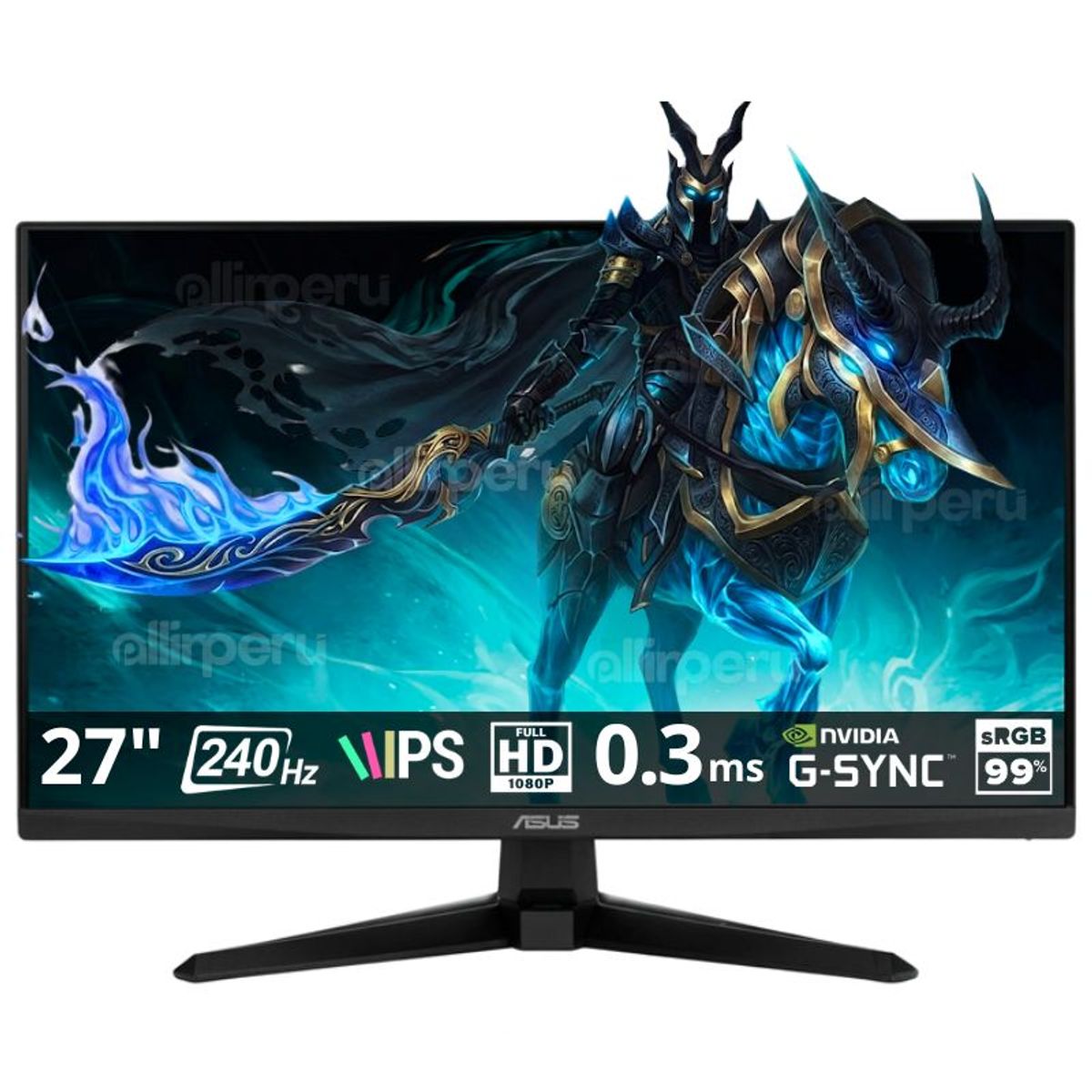 ASUS - MONITOR ASUS TUF GAMING VG279QM5A, 27" Fast IPS, FHD 1920 x 1080, 240Hz, 0.3ms, Nvidia G-Sync, Amd FreeSync
